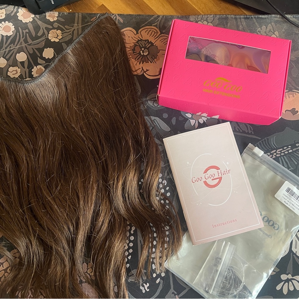 12 inch human hair clip in/halo extensions